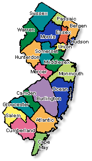 New Jersey County Map